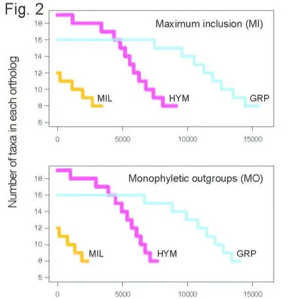Taxon occupancy curves in datasets
